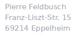 Adresse des Betreibers